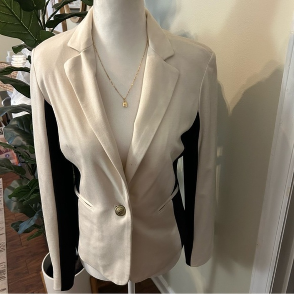 Donna Moore black and white blazer, Size XS